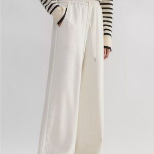 ME+EM Textured tailoring Wide-leg Track Pant